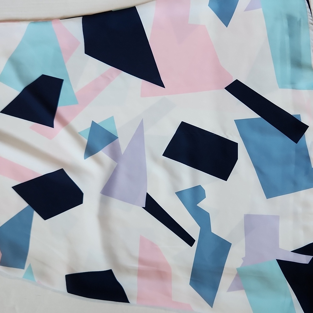 Sleeveless Geometric Design Lined Polyester Swing Dress - Medium - Picture 2 of 13